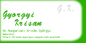 gyorgyi krisan business card