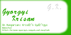 gyorgyi krisan business card